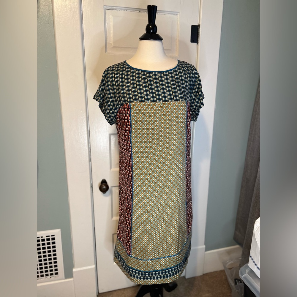 Sundance Boho Silk Work Sheath Dress sz 10